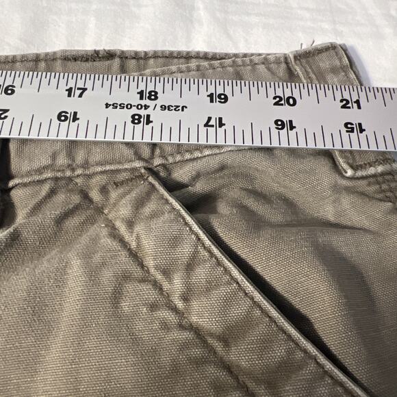 Carhartt Mens Dungaree Fit Carpenter Pants Size 44 Brown Rugged Work Wear Cotton - Picture 10 of 12